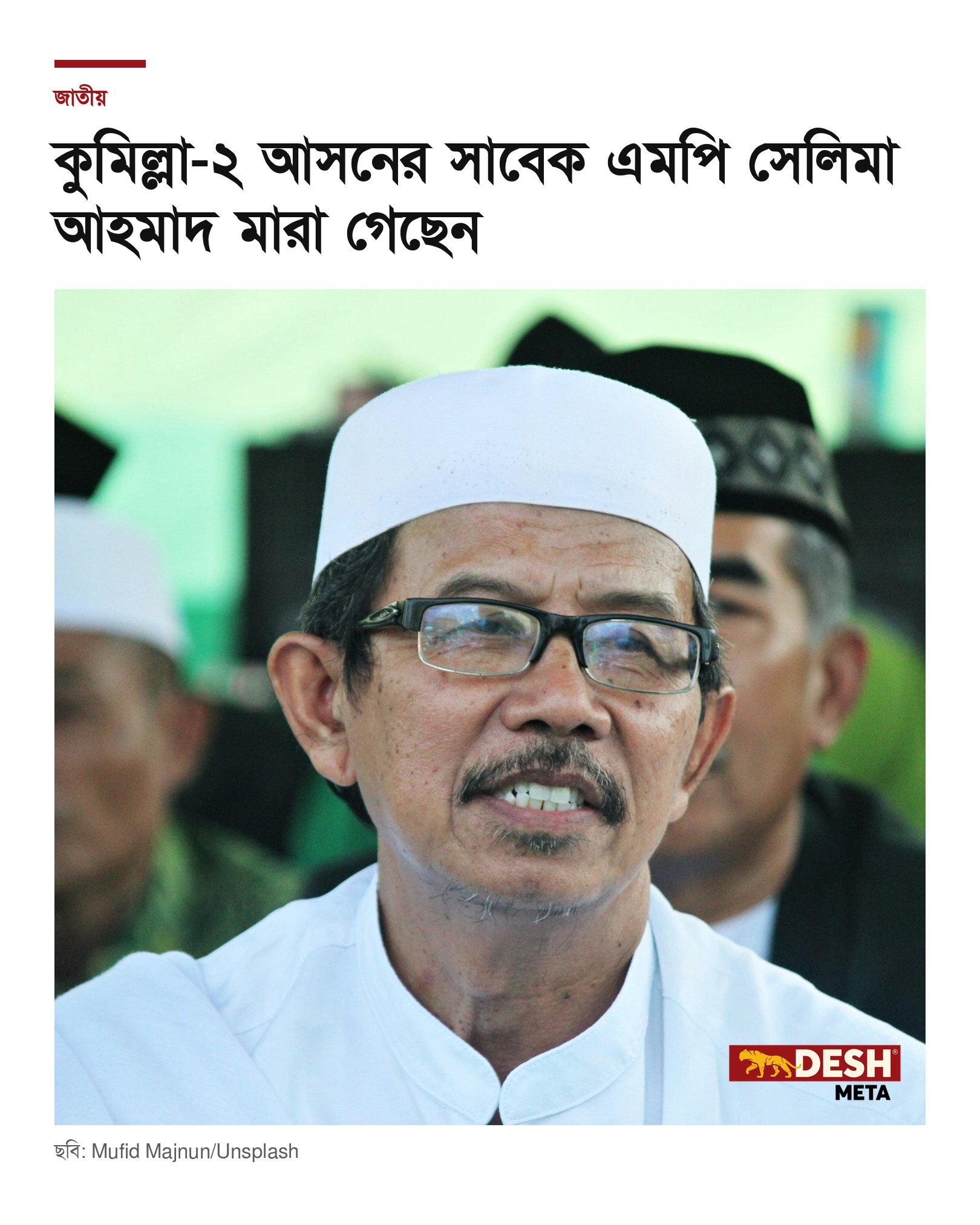 কুমিল্লা-২ আসনের সাবেক এমপি সেলিমা আহমাদ মারা গেছেন