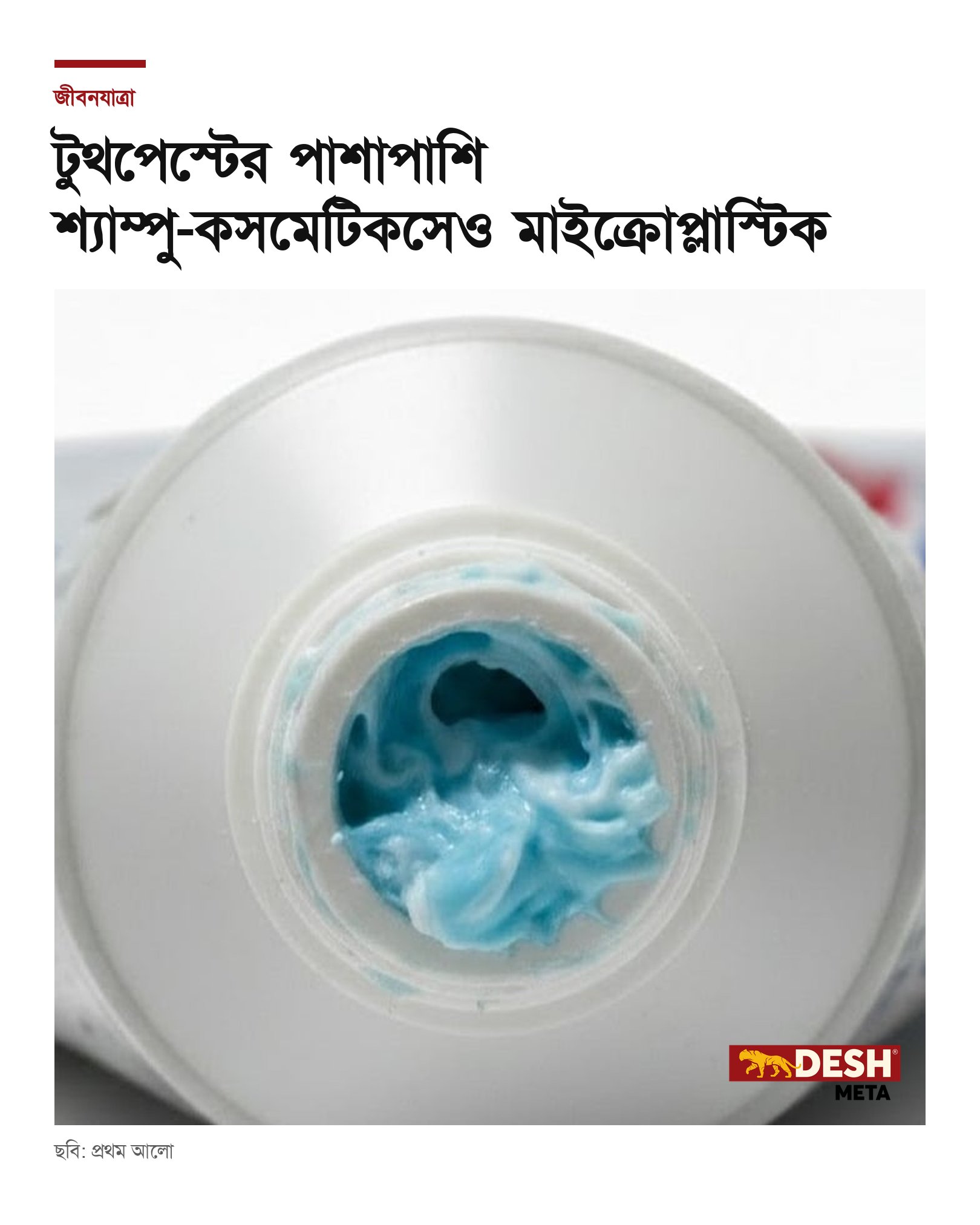 টুথপেস্টের পাশাপাশি শ্যাম্পু-কসমেটিকসেও মাইক্রোপ্লাস্টিক