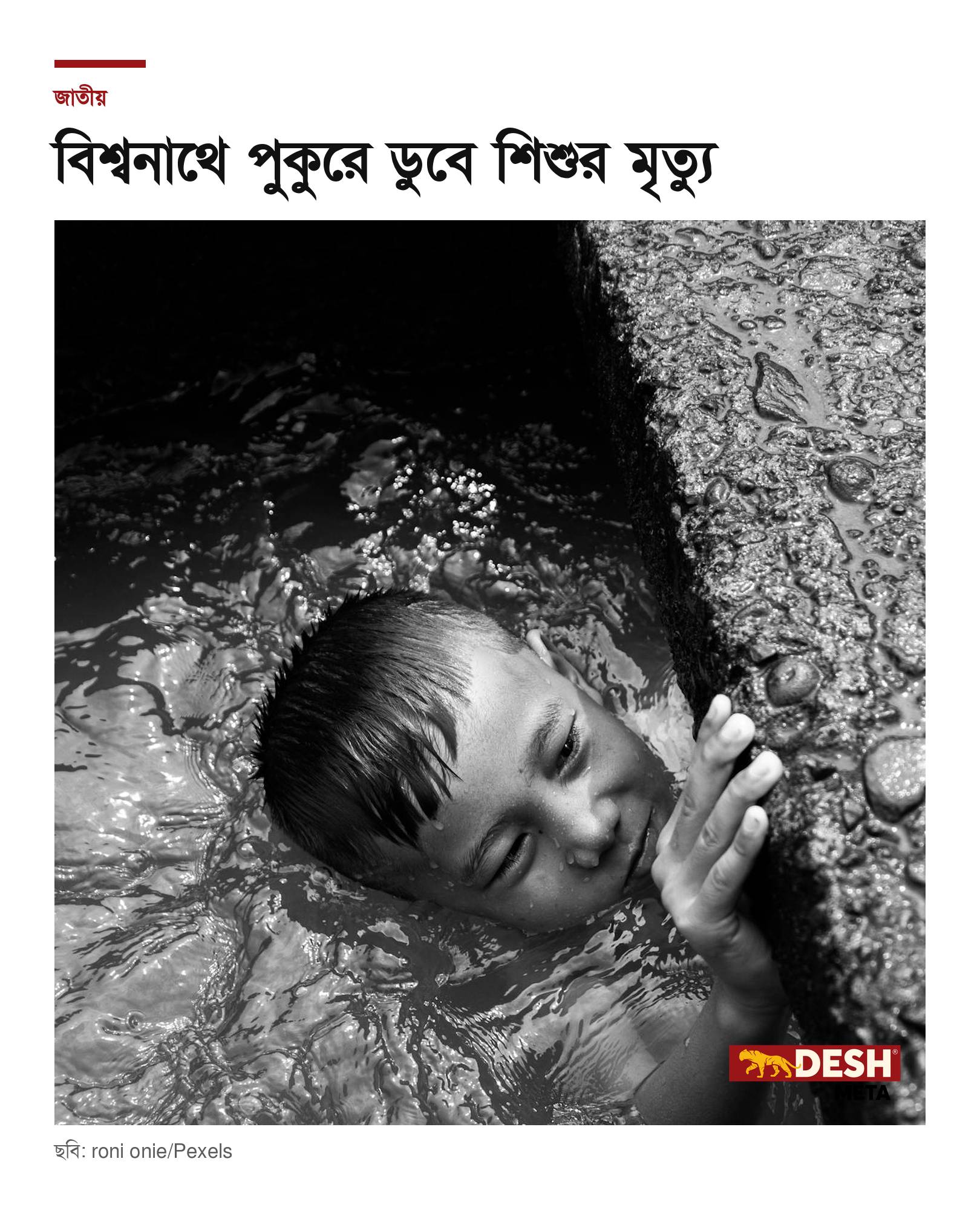 বিশ্বনাথে পুকুরে ডুবে শিশুর মৃত্যু