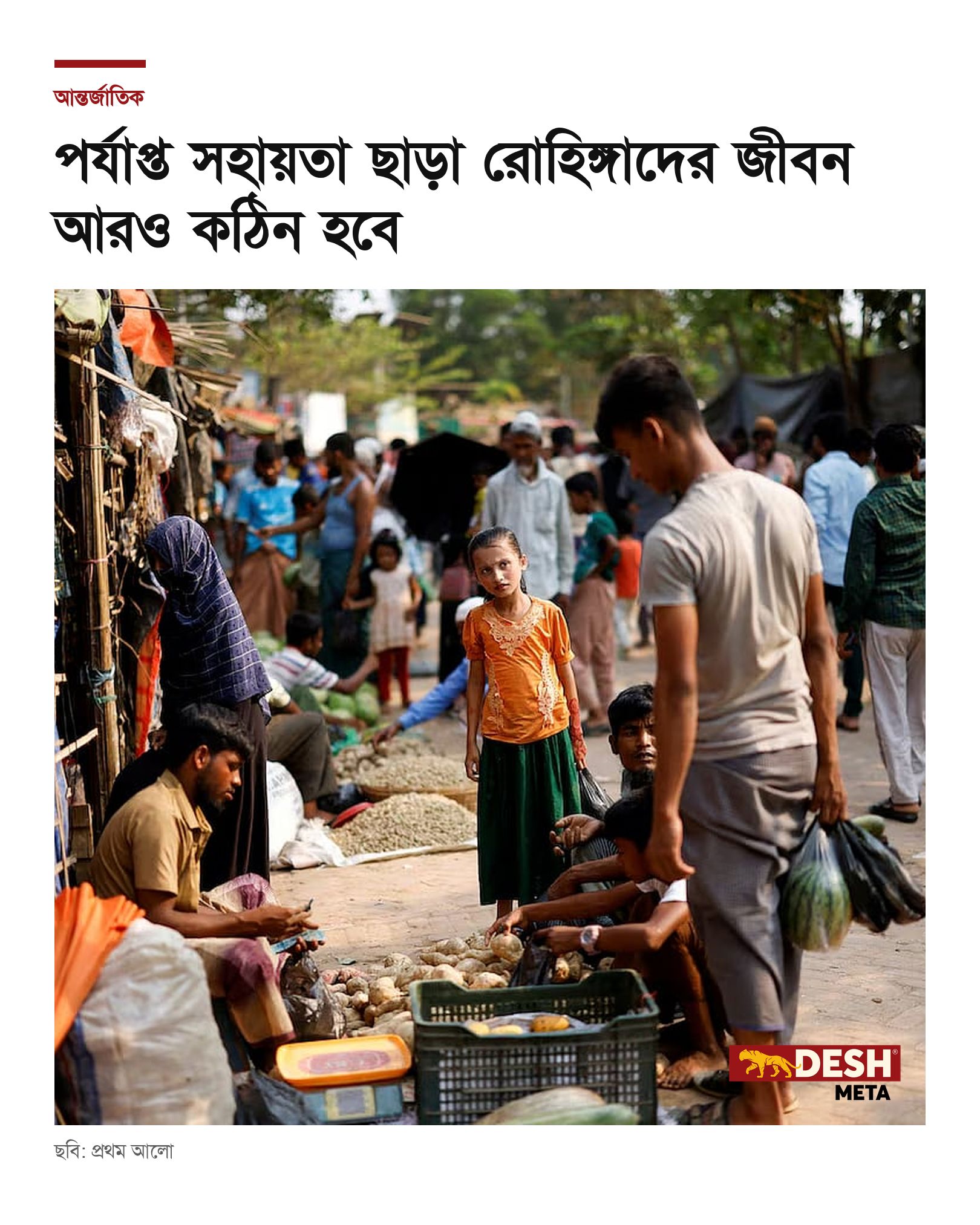 পর্যাপ্ত সহায়তা ছাড়া রোহিঙ্গাদের জীবন আরও কঠিন হবে