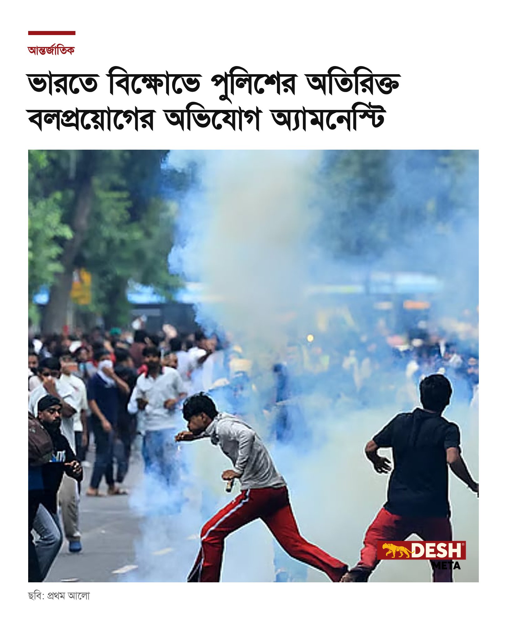 ভারতে বিক্ষোভে পুলিশের অতিরিক্ত বলপ্রয়োগের অভিযোগ অ্যামনেস্টি